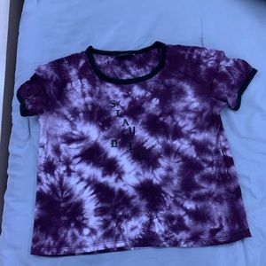 Zumiez purple tye-dye “slay all day” top
